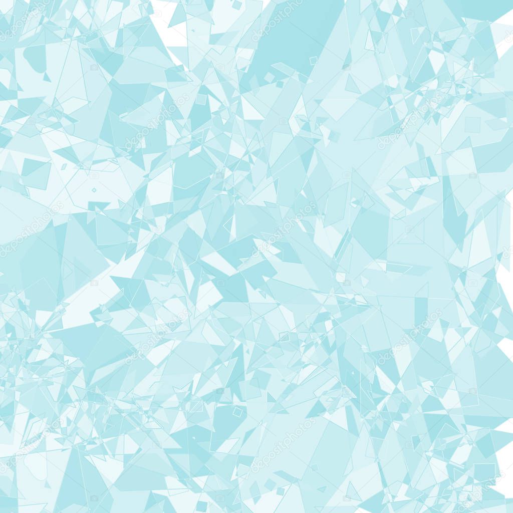 Glass shard of ice. Abstract background.