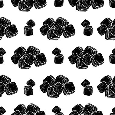 Ice Cube. Siyah siluet. Duvar kağıdı, doku, kesintisiz.