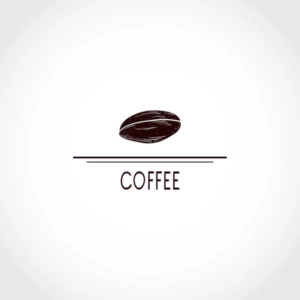 Koffie. Maïs. Silhouet. Logo, pictogram, symbool, embleem. — Stockvector