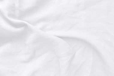 Arkaplan, beyaz kumaş, pamuk, lüks üst görünüm düz. Yumuşak görünümlü hazineler arkaplan ya da duvar kağıdı için kumaş gibi yumuşak dalgalar oluşturur ve uzayı soyut olarak kopyalarlar.