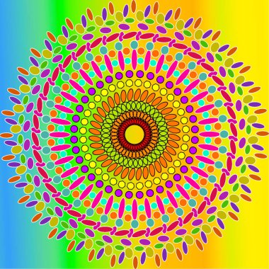 Çok amaçlı kullanım için renkli dairesel tasarım soyut resim