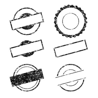 Mesajsız vektör damgası. Pul seti. Siyah pullar. Grunge Lastik Doku Damgası. Stamp Stamp Doku. Posta Damga Koleksiyonu. Vektör Damgaları. Çember Damgaları.
