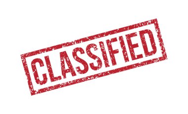 Kırmızı mürekkeple sınıflandırılmış kelimenin vektör illüstrasyonu