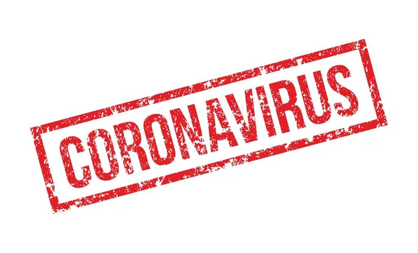 Coronavirus Cina Romanzo Coronavirus 2019 Ncov Timbro Rosso Concetto Quarantena — Vettoriale Stock