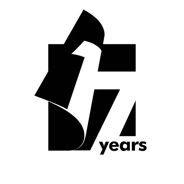 Logotipo Abstracto Aislado Años Forma Libro Abierto Revista Feliz Tarjeta — Archivo Imágenes Vectoriales