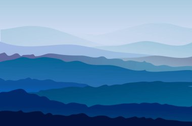 Siste dağlarla dolu bir arka plan. Vektör