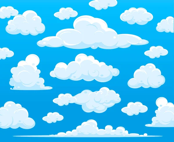 Blauer Himmel Mit Wolken Vektor — Stockvektor