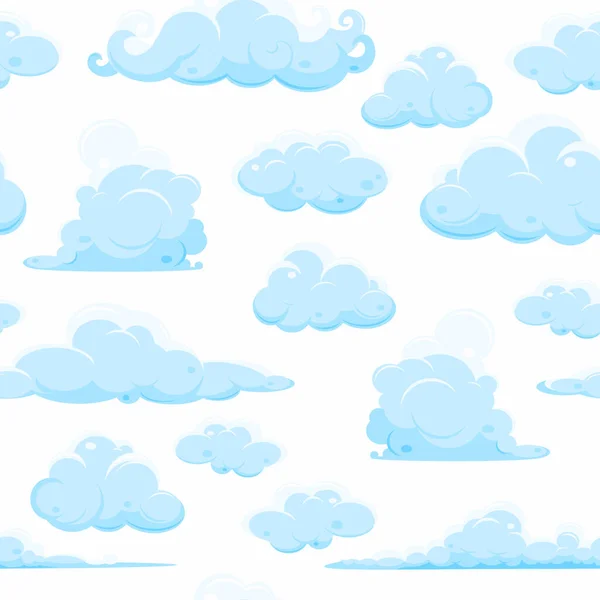 Leichter Weißer Himmel Mit Wolken Nahtloses Muster — Stockvektor