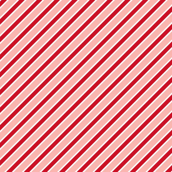 Rot Weiß Diagonal Streifenmuster Hintergrund — Stockvektor