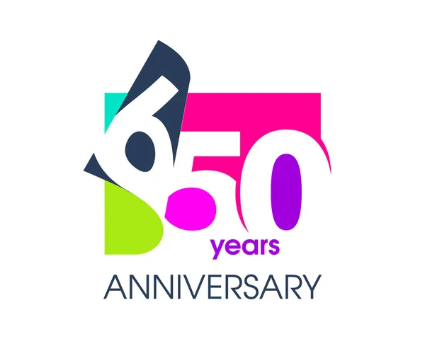 Logo 650 Años Color Aniversario Aislado Sobre Fondo Blanco Para — Vector de stock