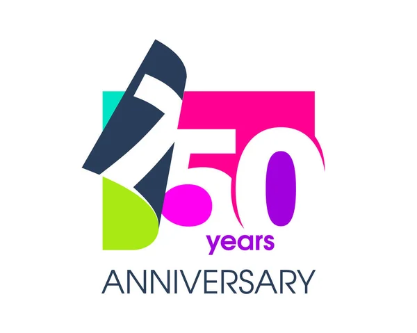 750 Anos Logotipo Colorido Aniversário Isolado Fundo Branco Para Celebração — Vetor de Stock
