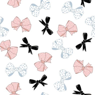 Beyaz arka planda çiçek yayı deseni var. Vektör 