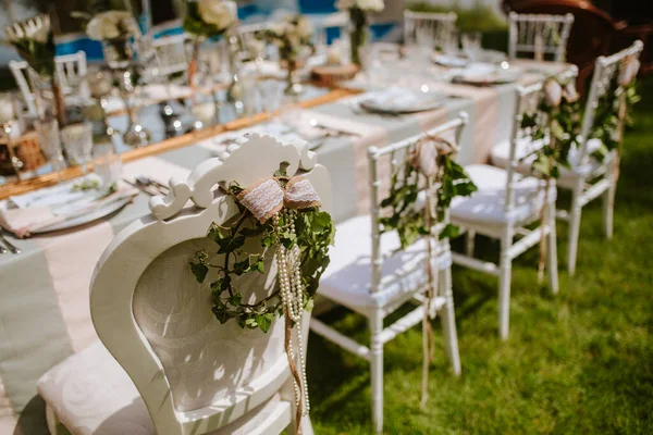 Ajuste Mesa Para Fiesta Boda — Foto de Stock