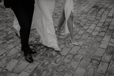 Gelin ve damat düğün gününde