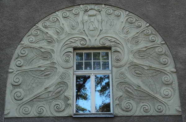 16Th September 2018 Riga Latvia Art Nouveau Building Facade Fragment — Stock Photo, Image