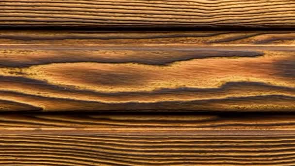 Textura de madeira vintage com nós. Vista para cima, de perto. Imagens 4k de alta qualidade — Vídeo de Stock