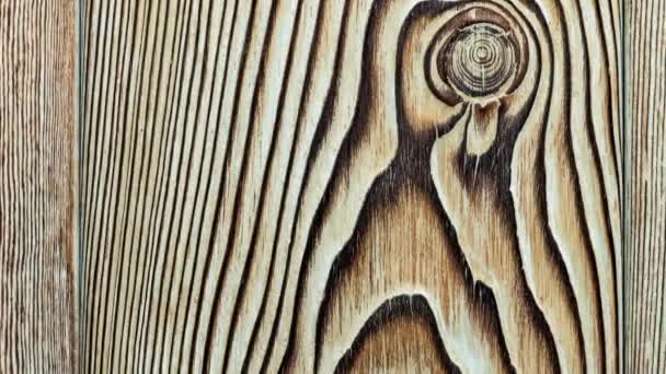 Textura de madeira vintage com nós. close-up topview para fundo ou obras de arte. — Vídeo de Stock