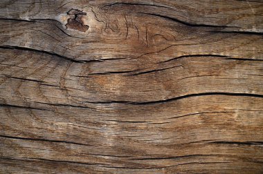 Eski ahşap yüzeyin soyut arkaplanı. Sanat eserleri için üst görünümü kapat.