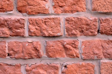 Eski kırmızı tuğla duvar, kapat