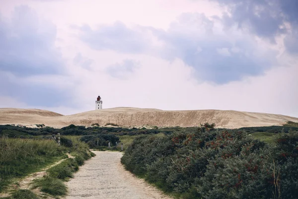 Rubjerg Knude Fyr は北ユトランド半島のランドマークの一つ — ストック写真