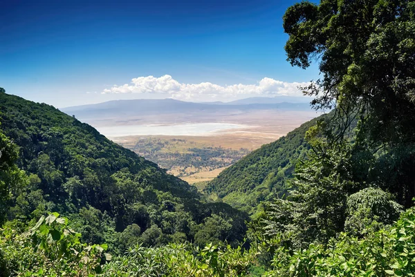 Gyönyörű kép a Ngorongoro kráter, Tanzániában. — Stock Fotó