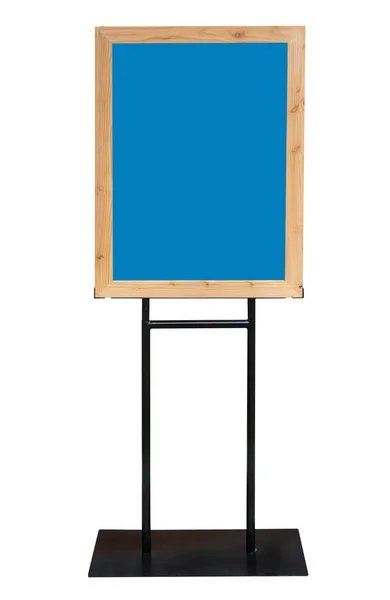 Oude Blauwe Schoolbord Teken Mockup Menusjabloon Geïsoleerd Voor Het Ontwerp — Stockfoto