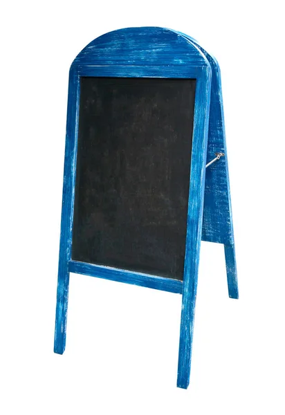 Old Blue Chalkboard Menu Sinal Modelo Mockup Isolado Para Seu — Fotografia de Stock