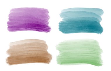 Dört Suluboya elemanının gösterimi.