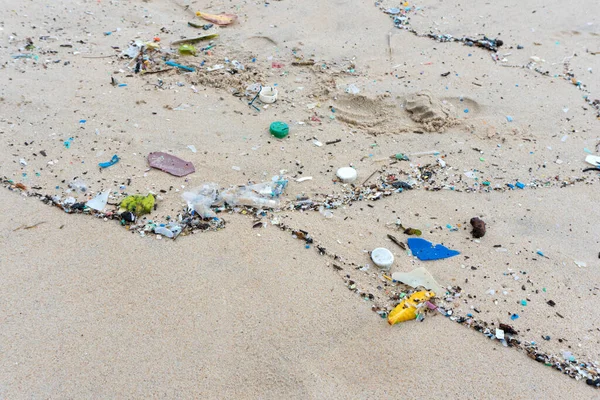 Mai Khao Sahili Phuket Tayland Plastik Atık Çevresi Kirliliği — Stok fotoğraf