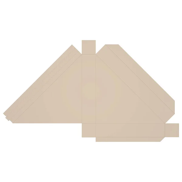 Cardboard Packaging Drawing Glued Three Cornered Base Glued Corner Unwebbed — Stock Photo, Image