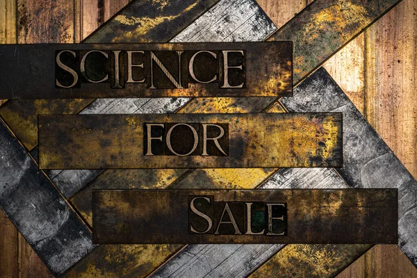 Science Sale Szöveg Alakult Valódi Hiteles Betűtípus Betűk Vintage Texturált — Stock Fotó