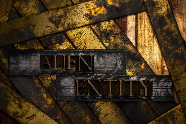 Alien Entity Szöveg Alakult Valódi Hiteles Betűkészlet Betűk Vintage Texturált — Stock Fotó