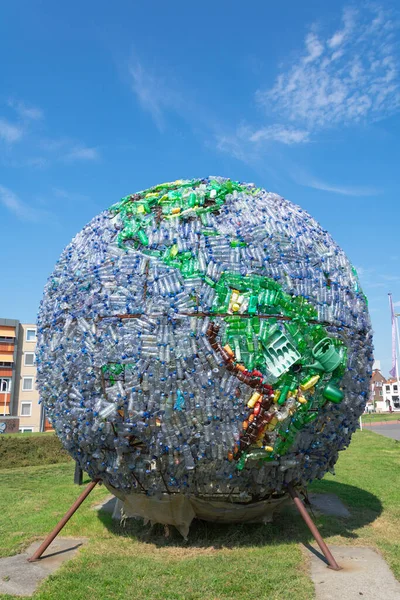 Terneuzen Ολλανδία August 2019 Globe Κατασκευασμένο Από Πλαστικό Για Κάνει — Φωτογραφία Αρχείου