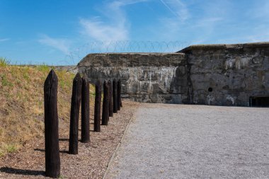 Breendonk, Belçika, 22 Temmuz 2019. Breendonk Kalesi Ulusal Anıtı, Polonyalıların vurulduğu yer.