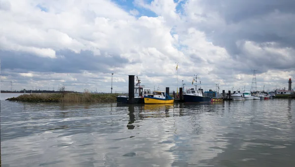 Boote Rande Des Kleinen Hafens Der Stadt Doel Belgien — Stockfoto