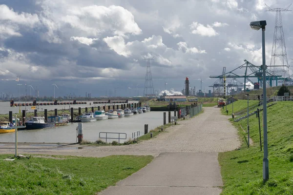 Doel Belgien März 2019 Der Hafen Von Doel Einem Bewölkten — Stockfoto