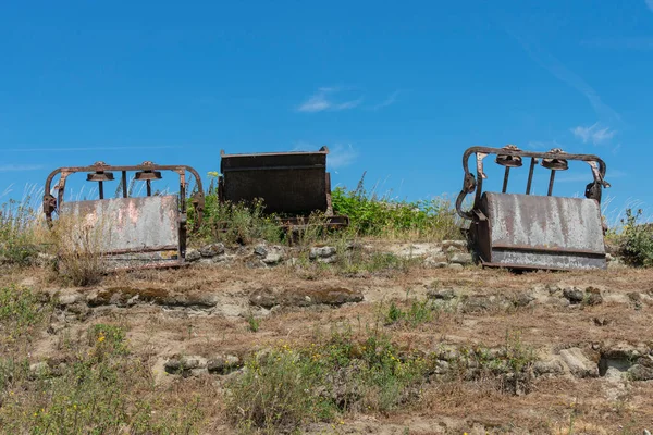 Breendonk Bélgica Julho 2019 Memorial Nacional Fortaleza Breendonk Carrinhos Para — Fotografia de Stock