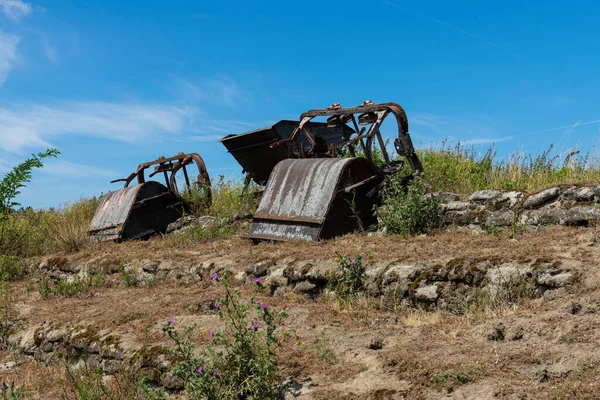 Breendonk Bélgica Julho 2019 Memorial Nacional Fortaleza Breendonk Carrinhos Caídos — Fotografia de Stock