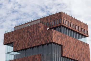 Antwerp, Belçika, 19 Temmuz 2020 MAS 'in tepesi, nehir müzesi.