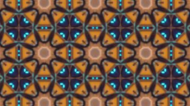 Psikedelik kaleydoskop VJ döngüleri. Renkli Mandala arkaplanı.