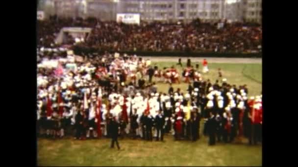 1972 Kayseri Turquía Abril Desfile Estadio1 — Vídeos de Stock