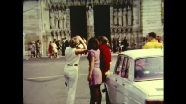 1971 Paryż Francja Notre Dame — Wideo stockowe