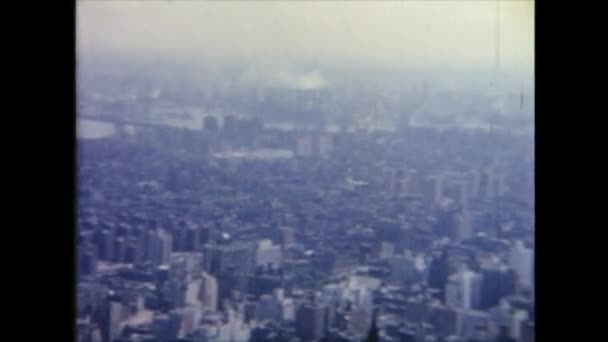 1963 New York Widok Drapacza Chmur — Wideo stockowe