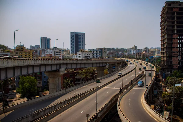 Vue Paysage Survol Ville Depuis Haut Chittagong Bangladais Concentration Sélective Photos De Stock Libres De Droits