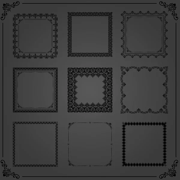Vector Square Elementlerinin Vintage Kümesi