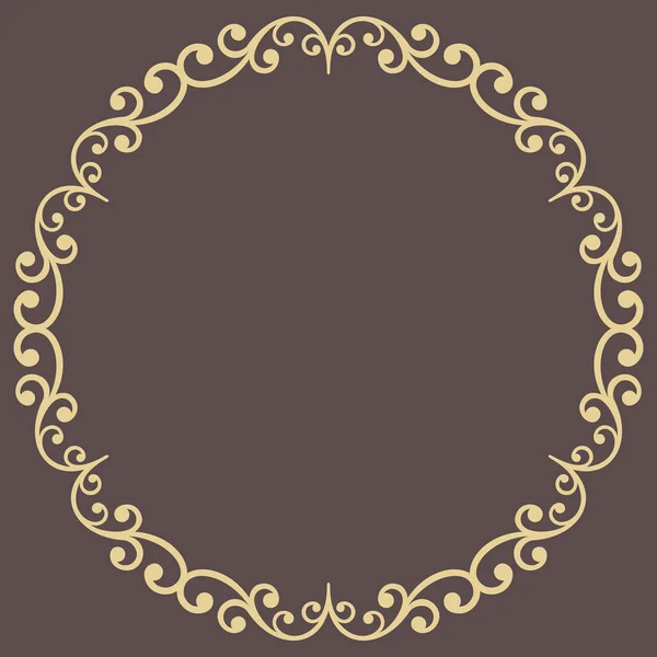 Bloemen Moderne Vector Ronde Frame — Stockvector