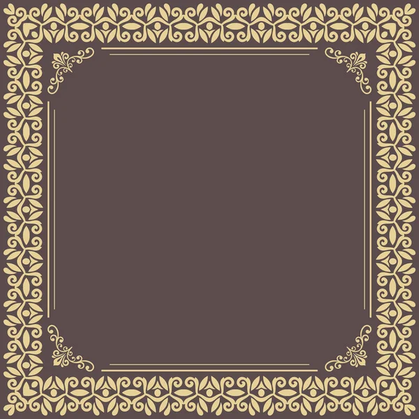 Floral Vector quadro fino — Vetor de Stock