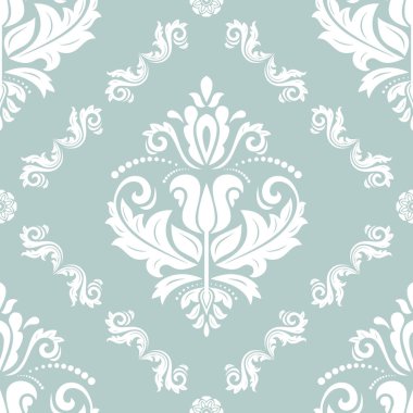 Sorunsuz vektör mavi ve beyaz arka plan şark