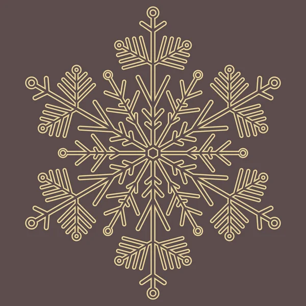 Красивый вектор вокруг золотой снежинки — стоковый вектор