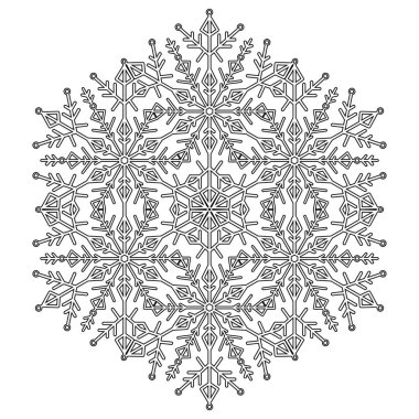 Güzel Vektör Yuvarlak Kar Tanesi